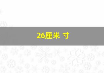 26厘米 寸